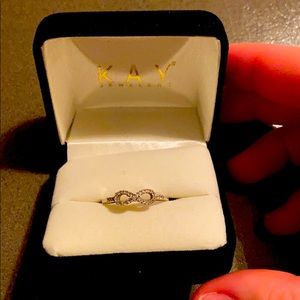 Diamond Infinity Ring Sterling Silver-Kay Jewelers